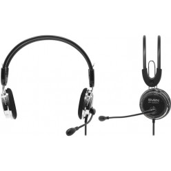 SVEN AP-525MV Black, Headphones with microphone, Volume control, 2.2m